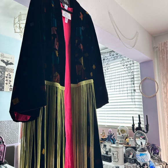NWOT:RARA AVIS by Iris Apfel Disney Mary Poppins Kimono Jacket Velvet Fringe - Picture 8 of 8